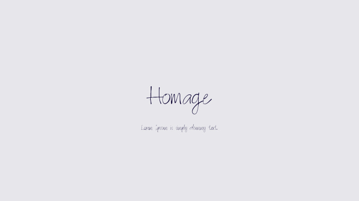 Homage Font