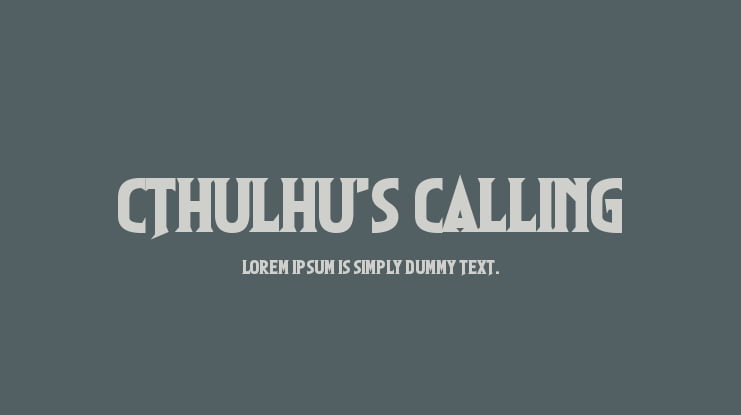 Cthulhu's Calling Font