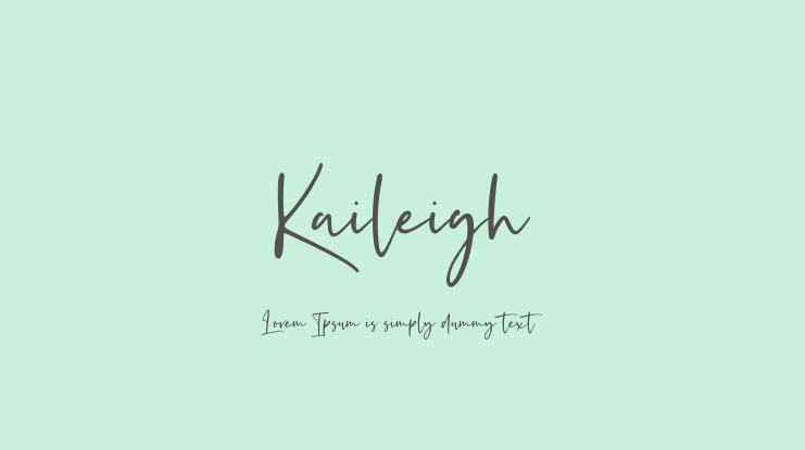 Kaileigh Font Family