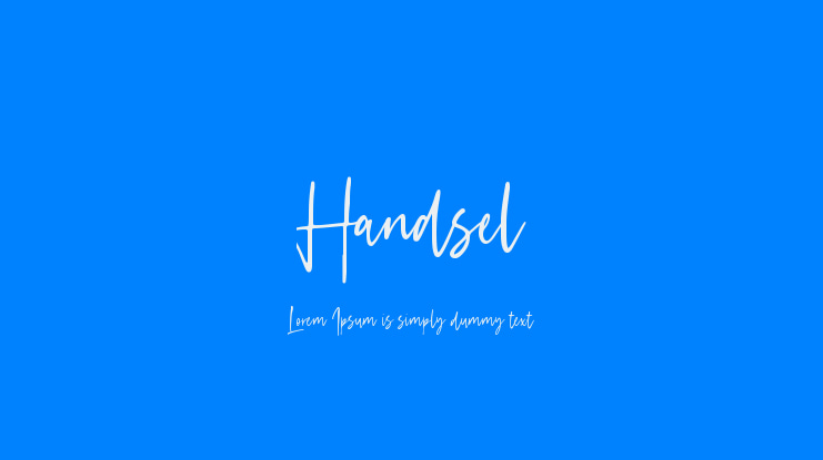 Handsel Font