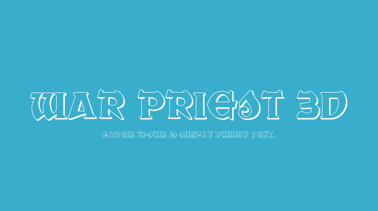 War Priest 3D Font Family