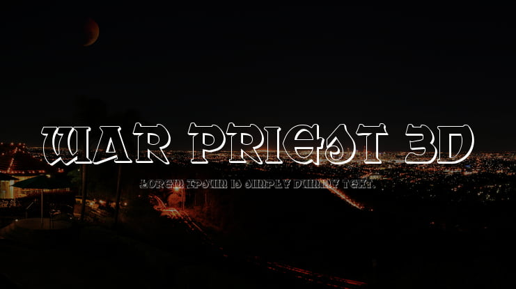 War Priest 3D Font Family