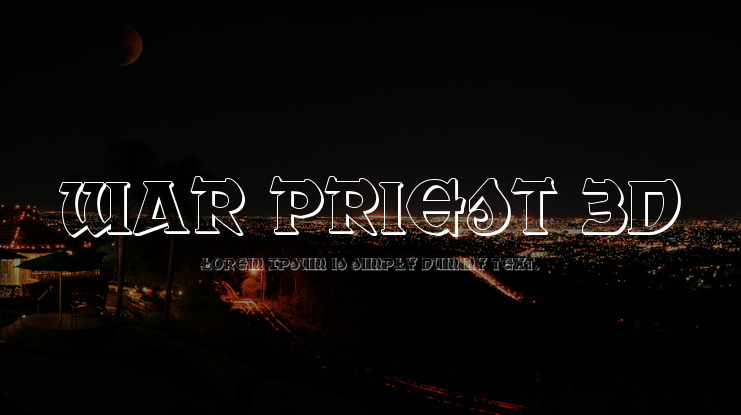 War Priest 3D Font Family