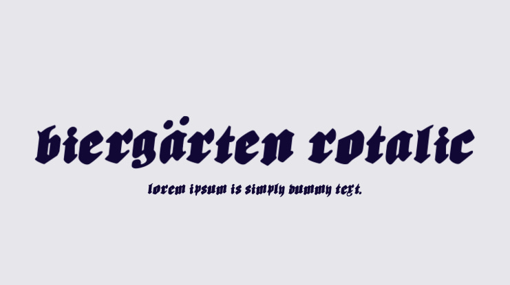 Biergärten Rotalic Font Family