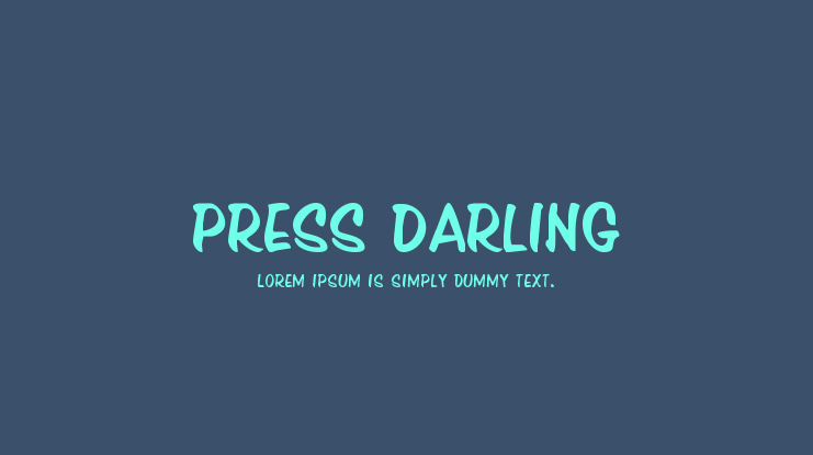 Press Darling Font Family