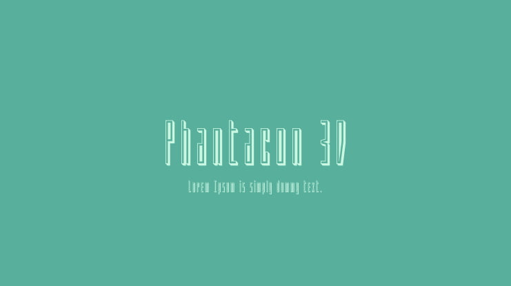 Phantacon 3D Font Family