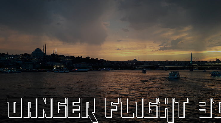 Danger Flight 3D Font Family