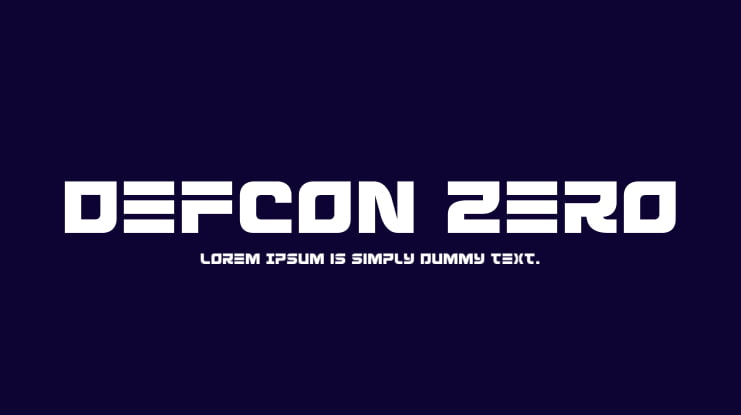 Defcon Zero Font Family