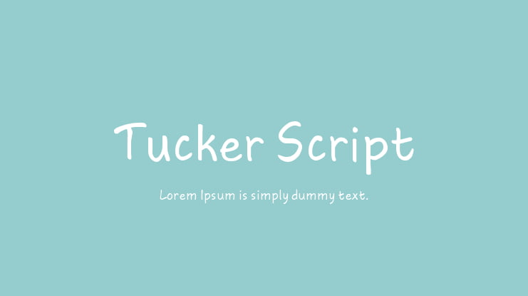 Tucker Script Font