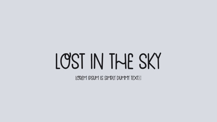 Lost In The Sky Font