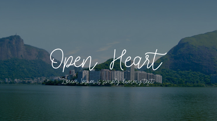 Open  Heart Font