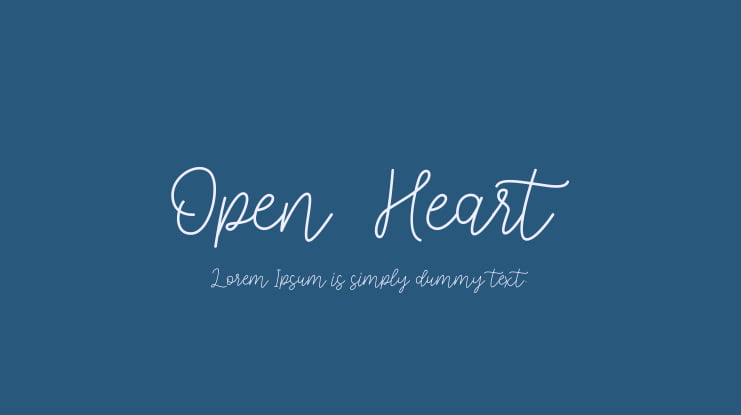 Open  Heart Font
