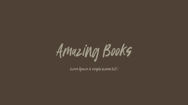 Amazing Books Font