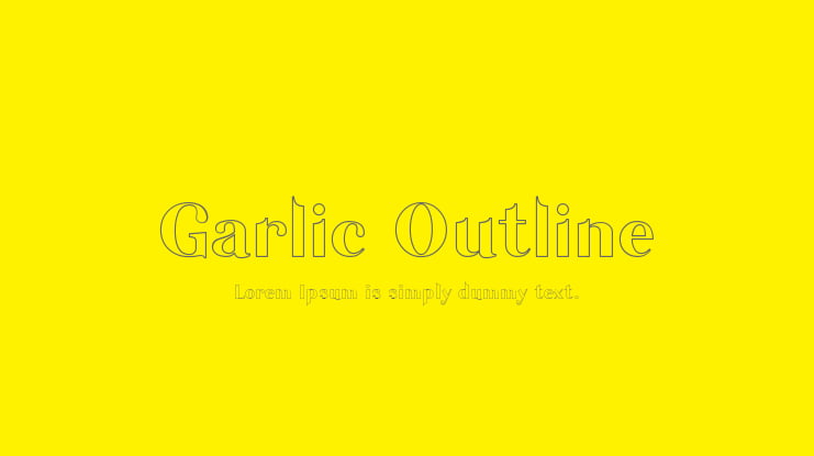 Garlic Outline Font Family
