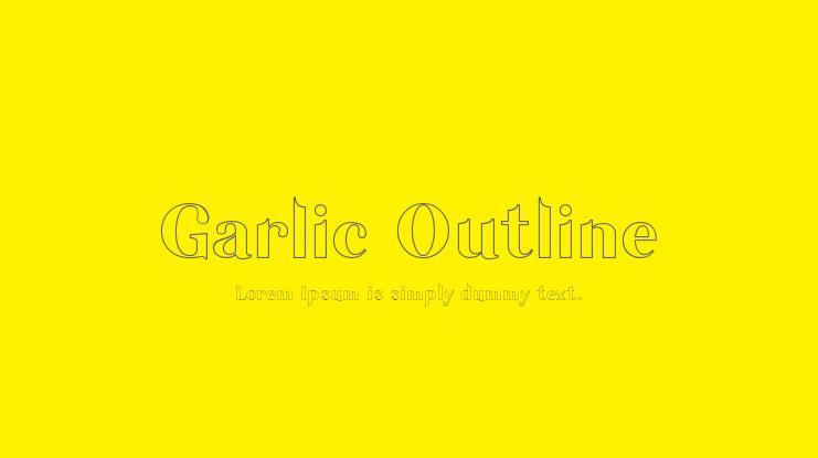 Garlic Outline Font Family