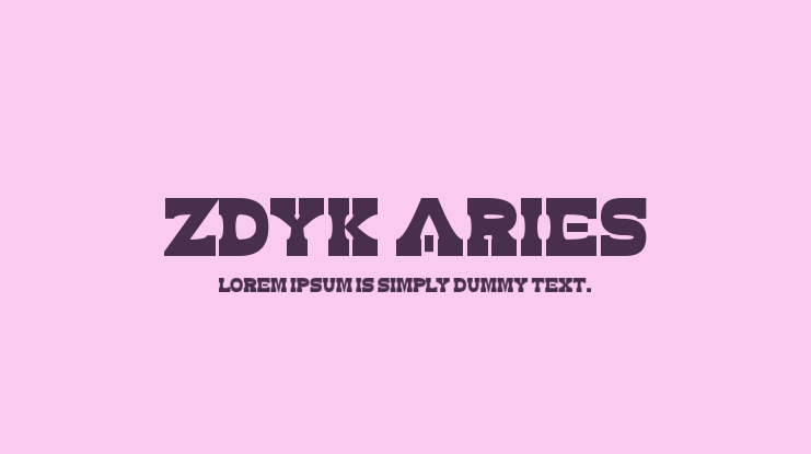 Zdyk Aries Font