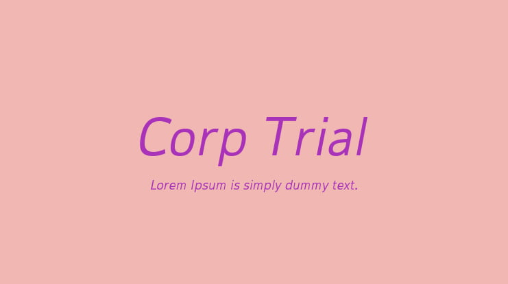 Corp Trial Font Family