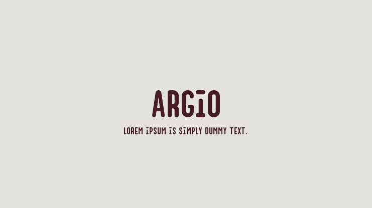 Argio Font