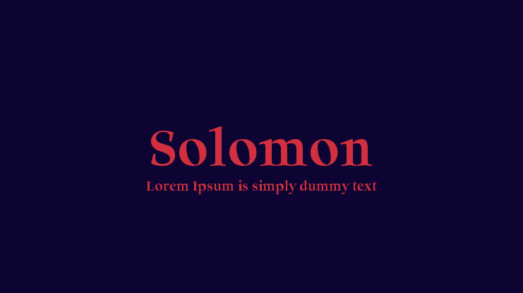 Solomon Font