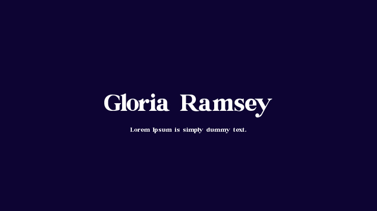 Gloria Ramsey Font