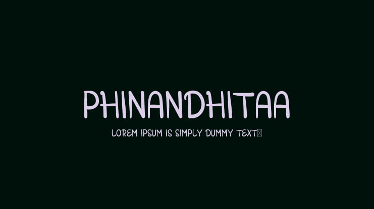 PHINANDHITAA Font
