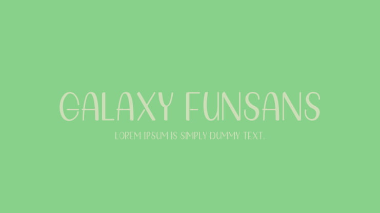 Galaxy Funsans Font