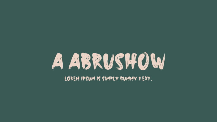 a Abrushow Font
