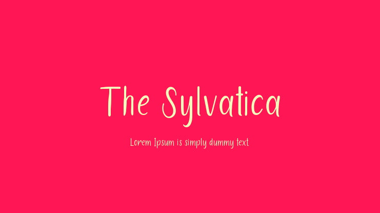 The Sylvatica Font