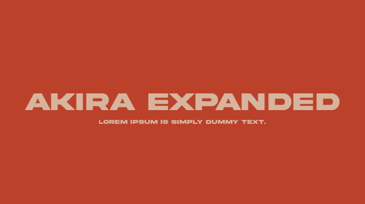 Akira Expanded Font