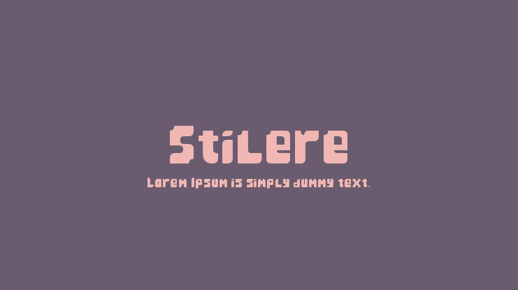 Stilere Font
