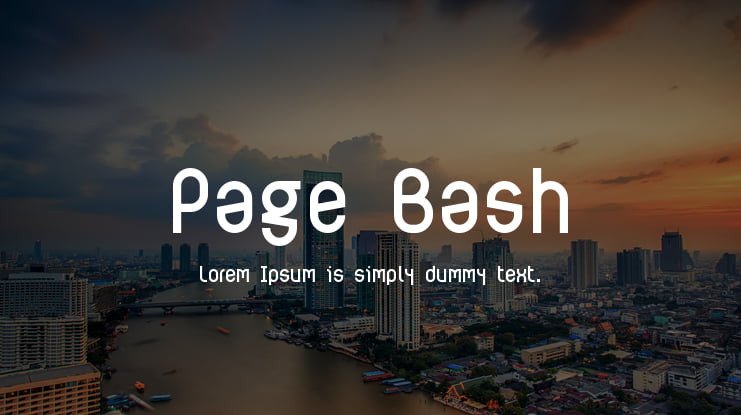 Page Bash Font