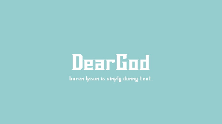 DearGod Font