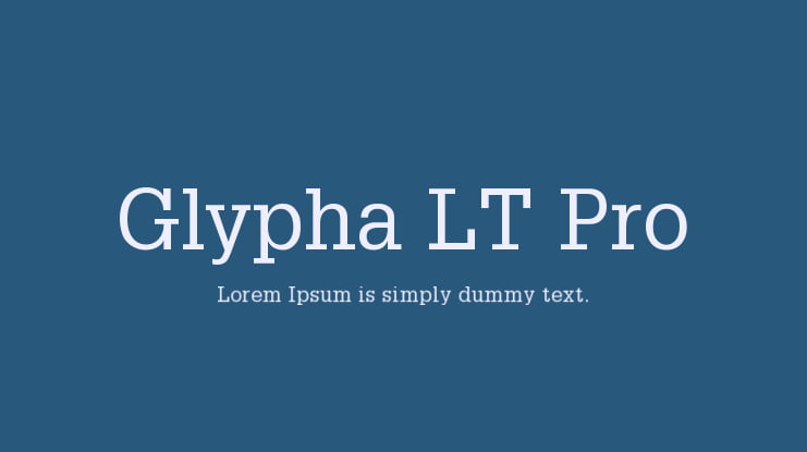 Glypha LT Pro Font Family