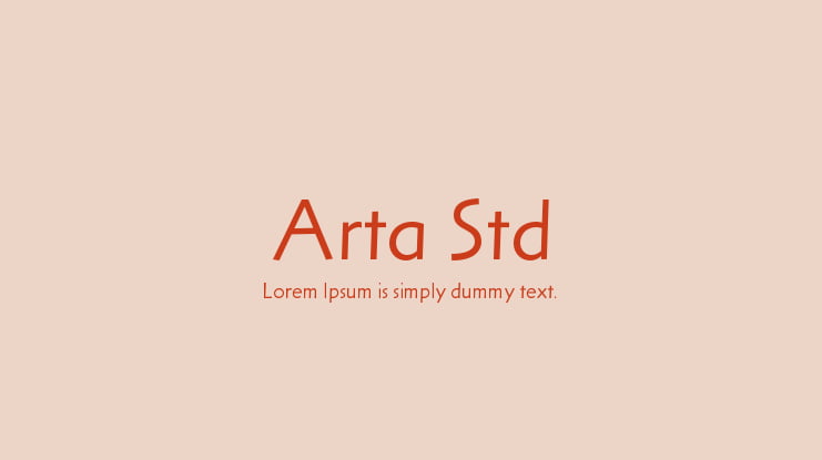 Arta Std Font Family