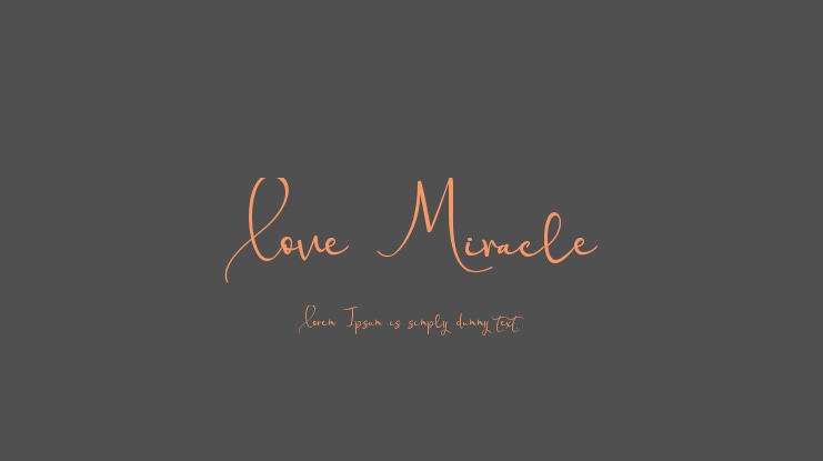 Love Miracle Font