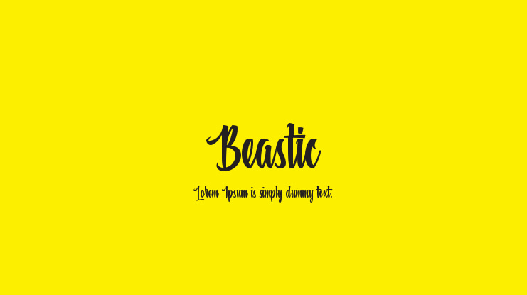 Beastic Font