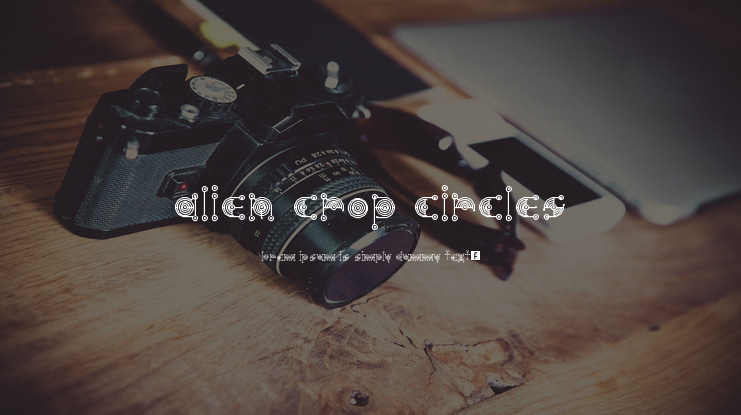 Alien Crop Circles Font