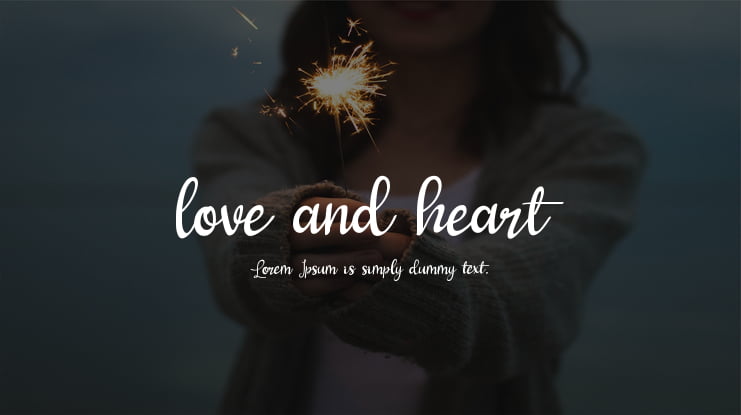 love and heart Font