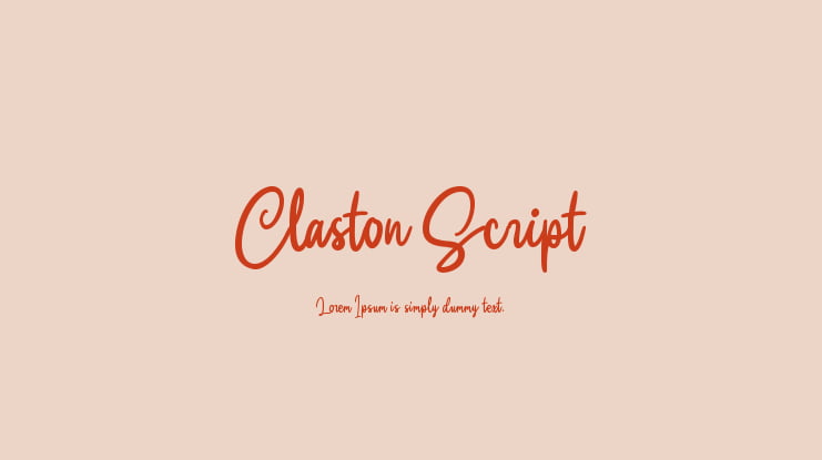 Claston Script Font
