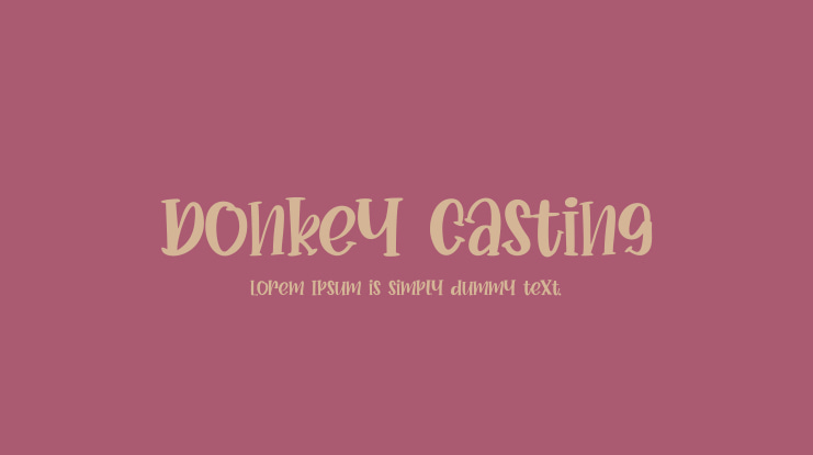 Donkey Casting Font