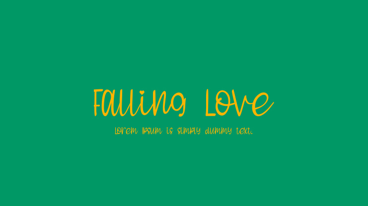 Falling Love Font