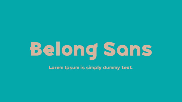 Belong Sans Font Family