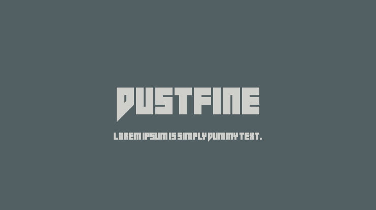 Dustfine Font
