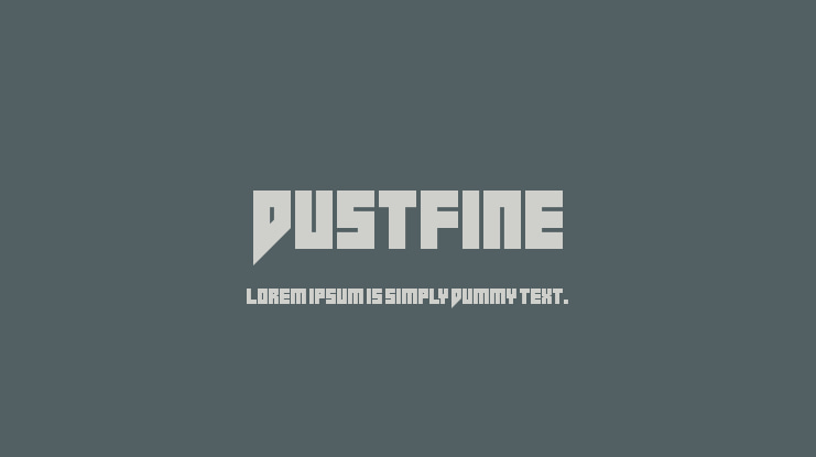 Dustfine Font