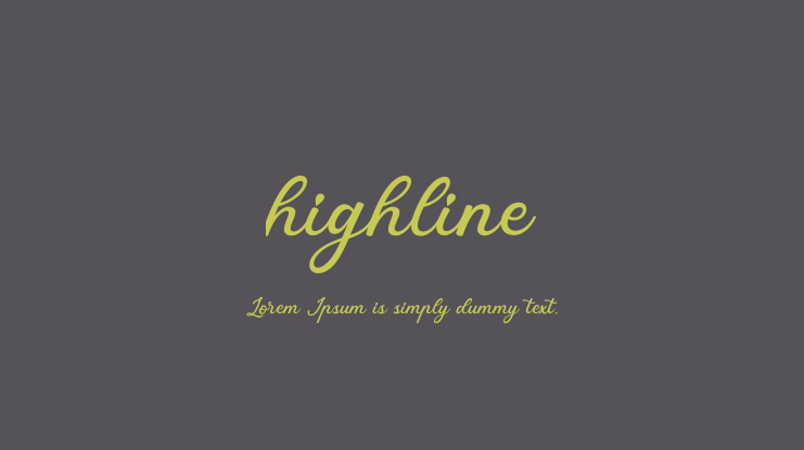 highline Font