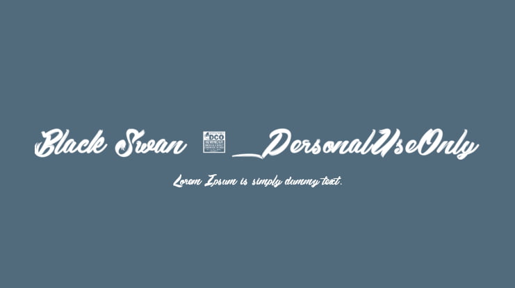 Black Swan 2_PersonalUseOnly Font Family