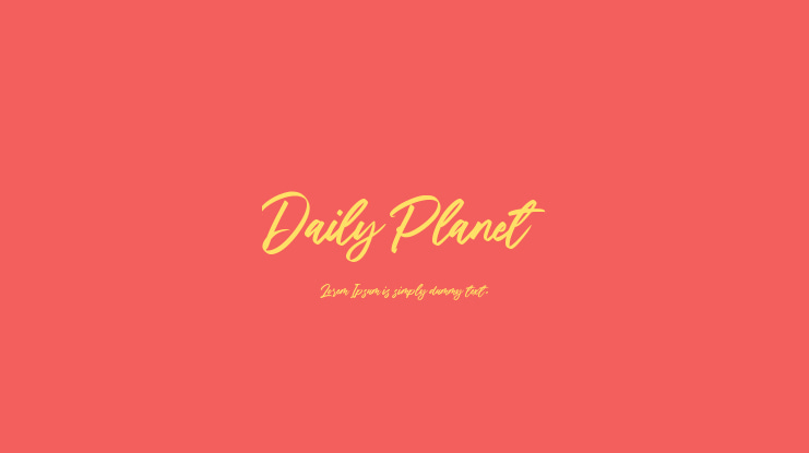 Daily Planet Font