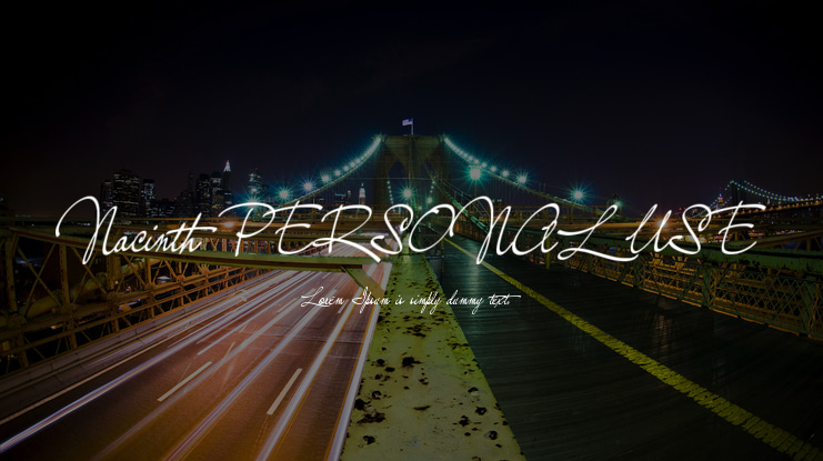 Nacinth PERSONAL USE Font Family