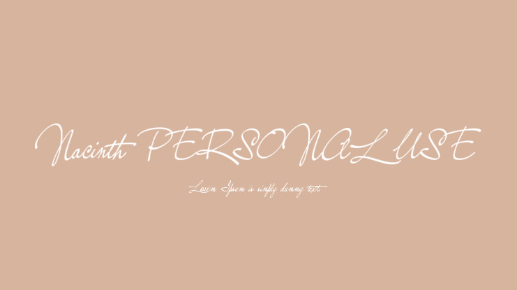 Nacinth PERSONAL USE Font Family