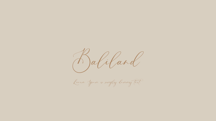 Baliland Font
